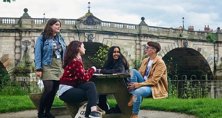 Students in Abbey Gardens